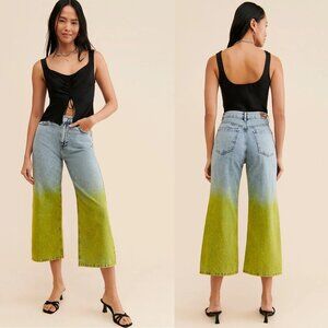 NWT New $186 Free People Nocturne Ombre Denim Jeans Size XS